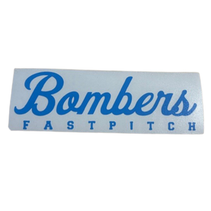 BFP  8"  BLUE SCRIPT CAR DECAL