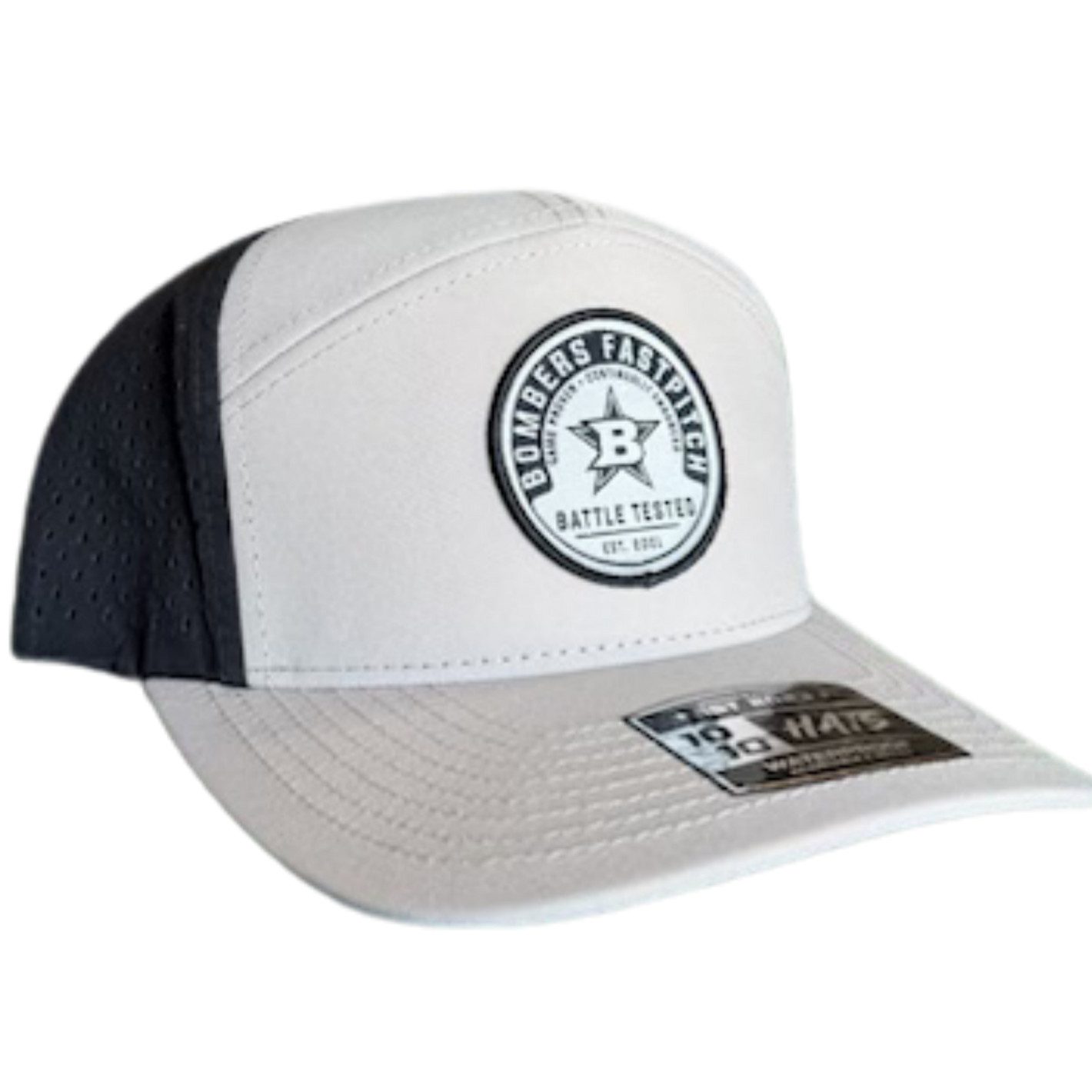 BFP 7-PANEL KHAKI/BLACK - TAN CIRCLE PATCH HAT