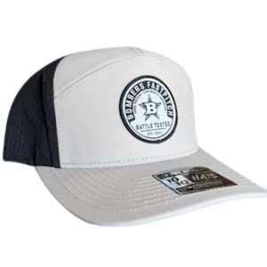 BFP 7-PANEL KHAKI/BLACK - TAN CIRCLE PATCH HAT