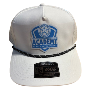 BFP 5-PANEL WHITE ROPE / BLUE ACADEMY PATCH HAT