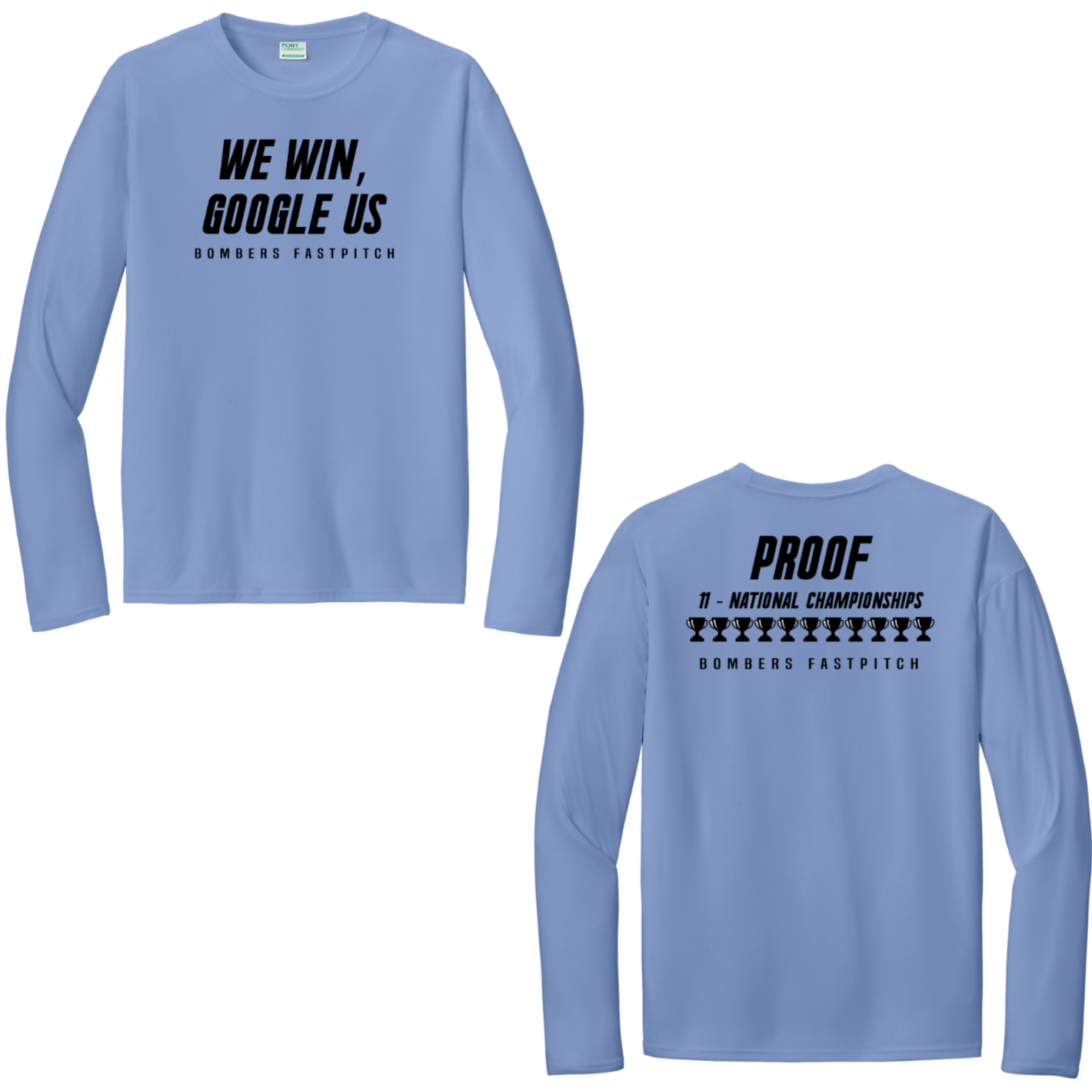 2 - BFP Long Sleeve Dri-fit - WE WIN, Google us / Proof