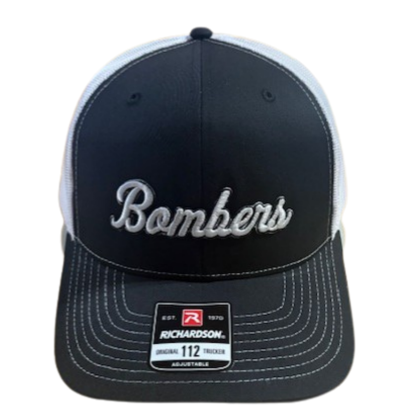 1 - BFP BLACK / WHITE 6-PANEL RICHARDSON - WHITE SCRIPT