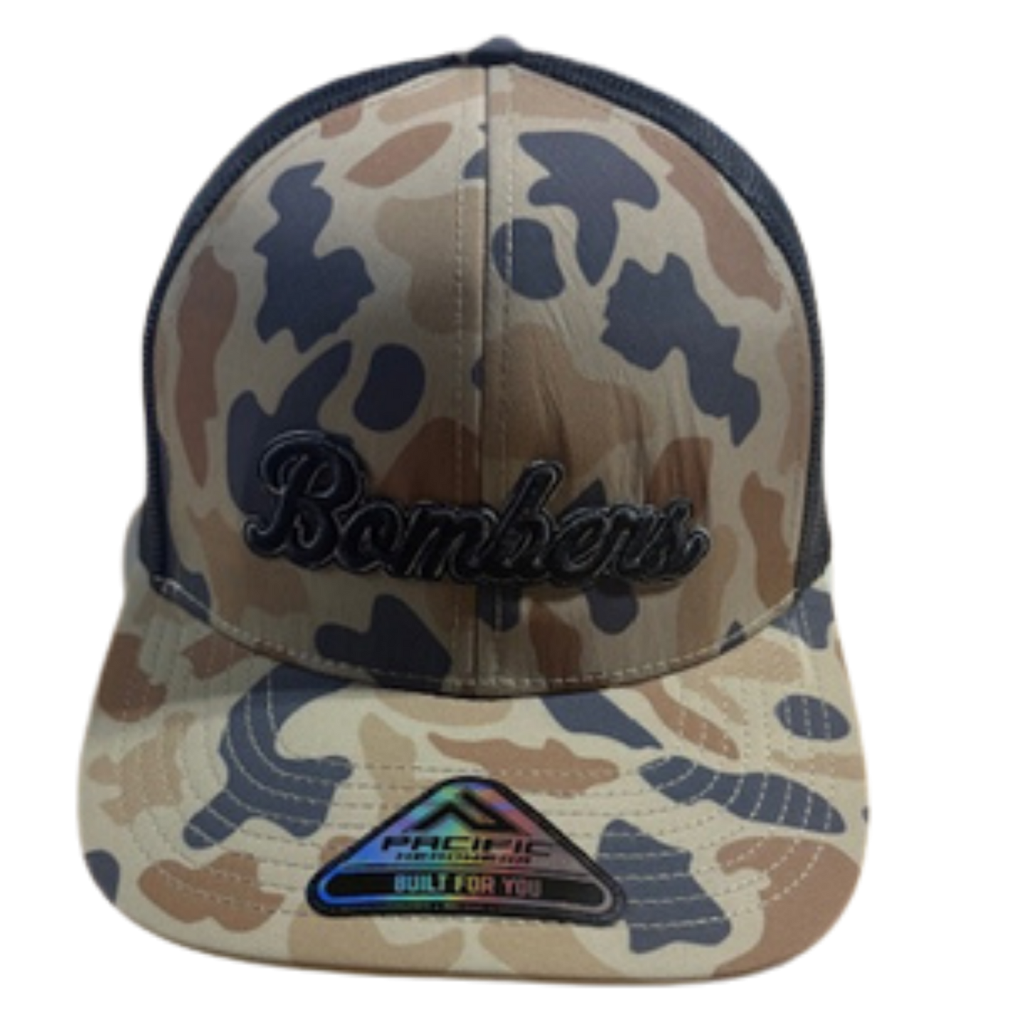 BFP CANYON CAMO /LT CHARCOAL PACIFIC - BLACK SCRIPT HAT