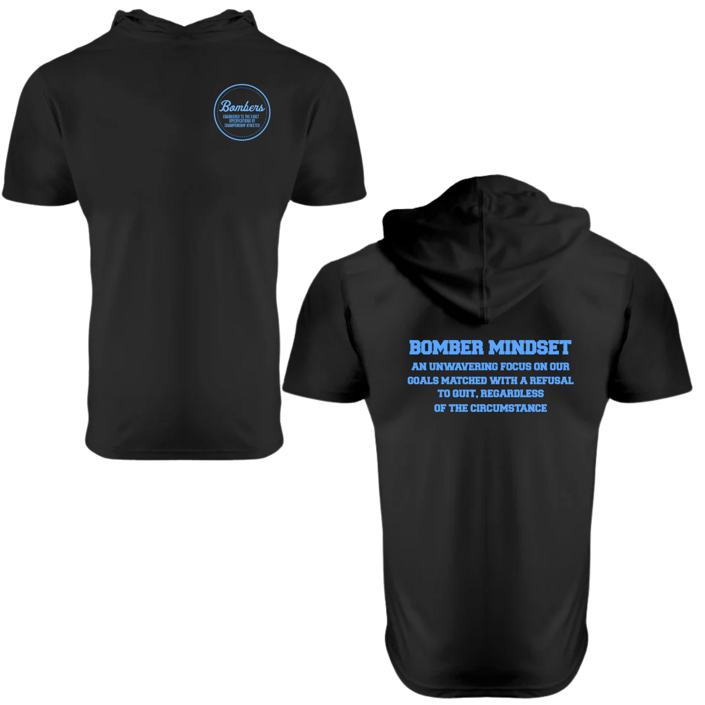 17 - BFP CIRCLE TAG / MINDSET SHORT SLEEVE DRI-FIT HOODIE