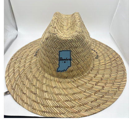 33 -  Straw Lifeguard Hat w/ Adjustable Cord - STATE LOGO