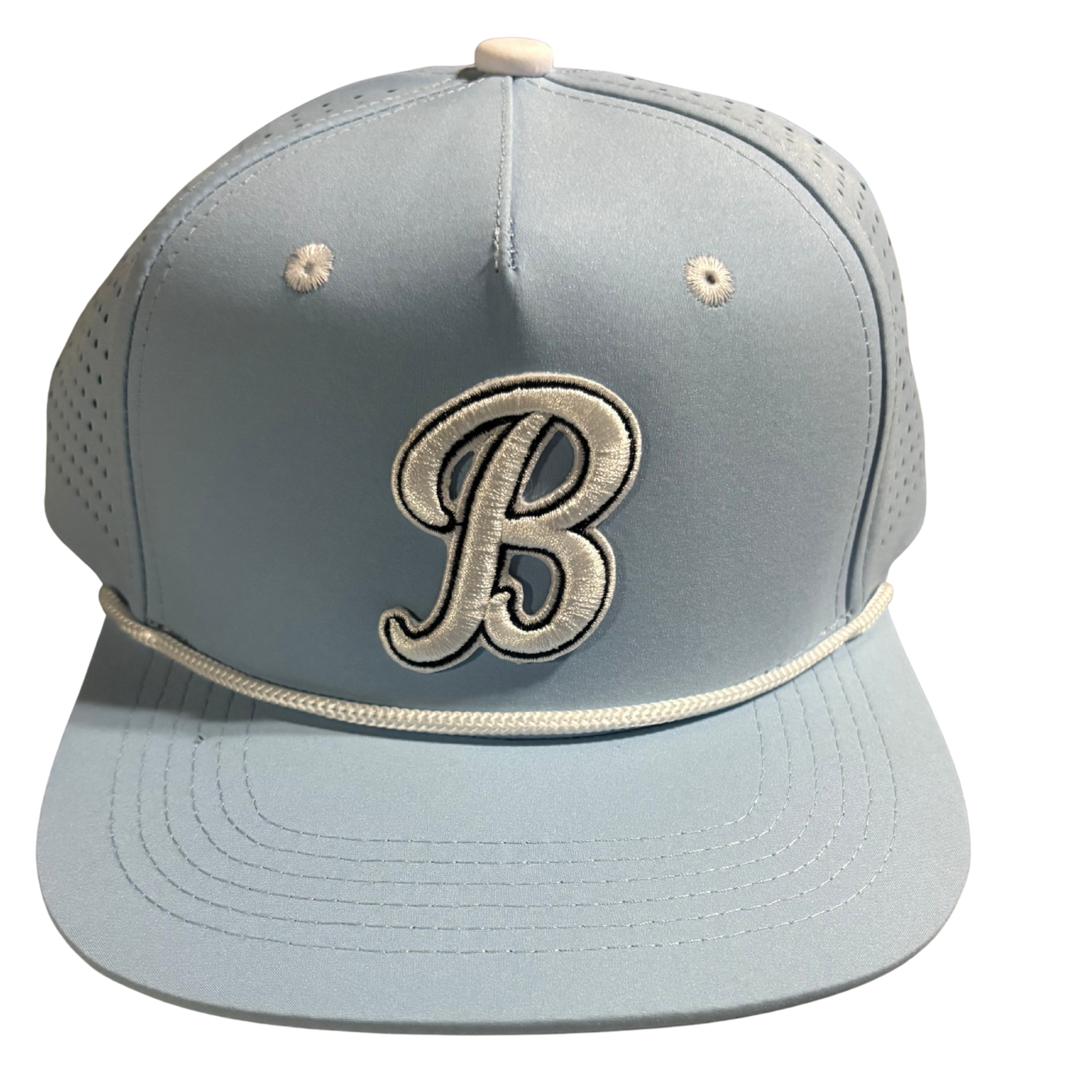 33 - BFP 5 PANEL ROPE  - BLUE/WHITE ROPE / B-SCRIPT HAT