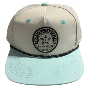 33 - BFP 5 PANEL ROPE ASH GRAY / SKY BLUE - BATTLE TESTED HAT