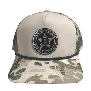 33 - BFP 5 PANEL ROPE GREIGE/GREEN CAMO - CIRCLE STAR CARBON FIBER HAT