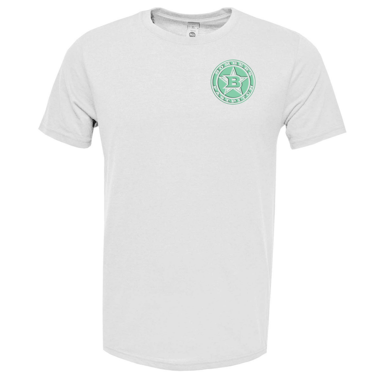 6 - EMBOSSED “LOOK” CIRCLE B - SHORT SLEEVE POLY BLEND SHIRT