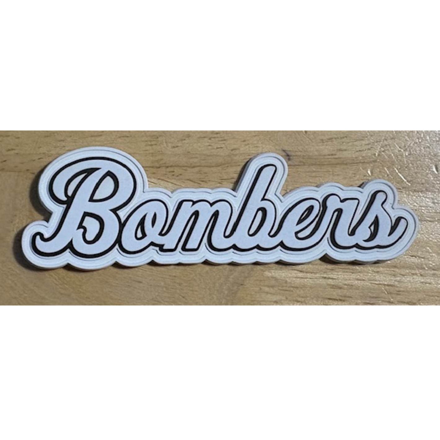 BFP 3D SCRIPT HELMET DECAL - WHITE