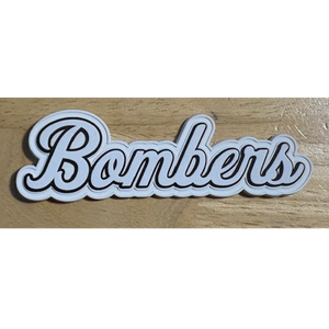 BFP 3D SCRIPT HELMET DECAL - WHITE