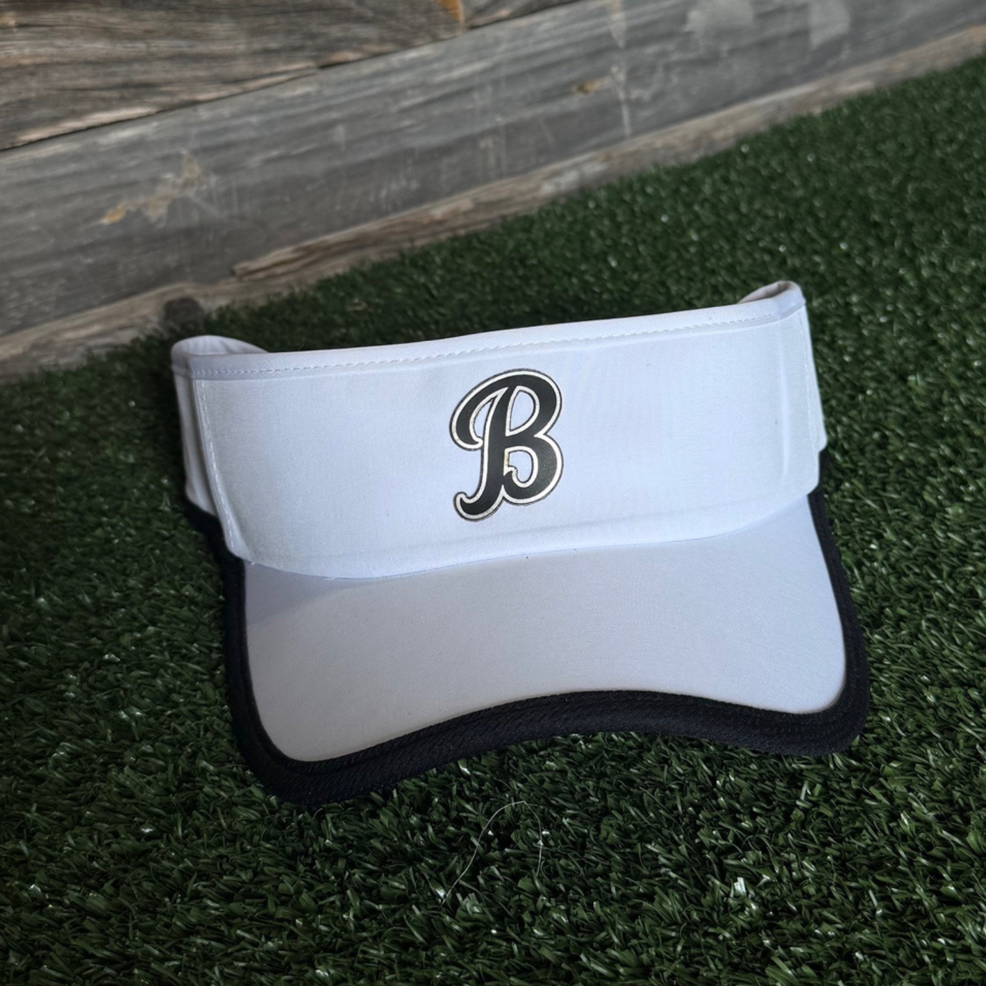 BFP WHITE / BLACK-SILVER B-SCRIPT LOGO - VISOR