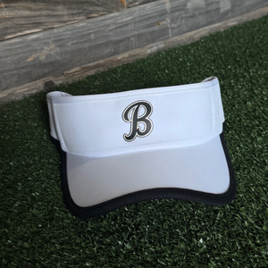 BFP WHITE / BLACK-SILVER B-SCRIPT LOGO - VISOR