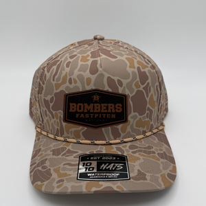 33 - BFP - 5 PANEL WILD  DESERT CAMO ROPE HAT / BROWN-BLACK MAGELLAN PATCH
