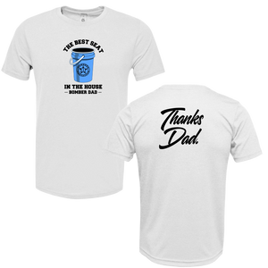6 - THANKS DAD-BEST SEAT - SHORT SLEEVE POLY BLEND