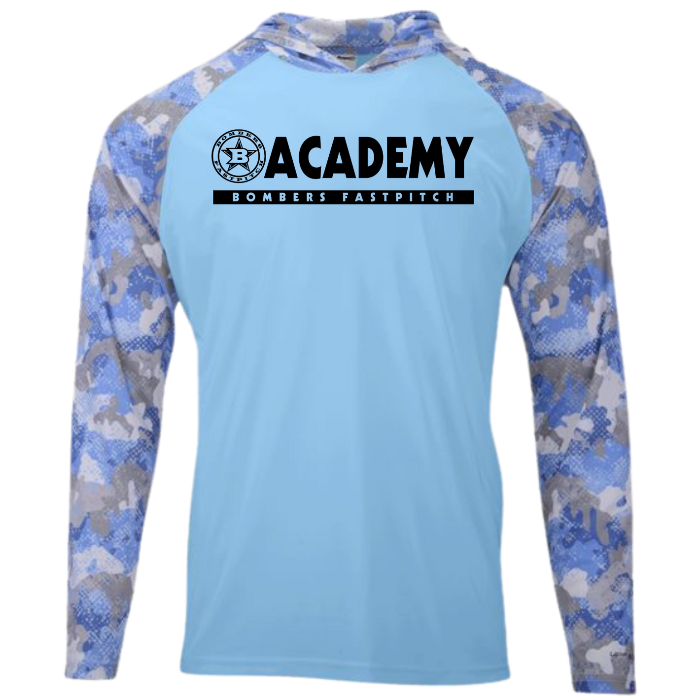 ACADEMY CAMO TORTUGA PERFORMANCE HOODED T-SHIRT - ACAD LABEL