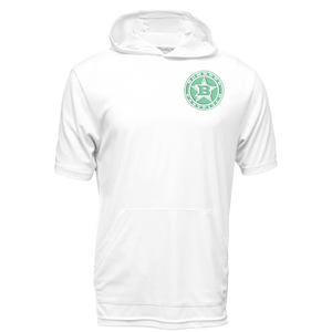 17 - EMBOSSED “LOOK”CIRCLE LOGO SHORT SLEEVE DRI-FIT HOODIE