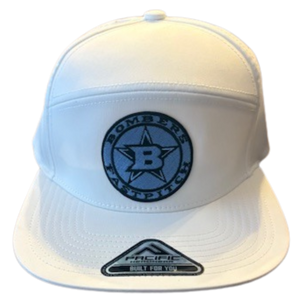 BFP WHITE PERF 6-PANEL - BLUE LG CIRCLE PATCH