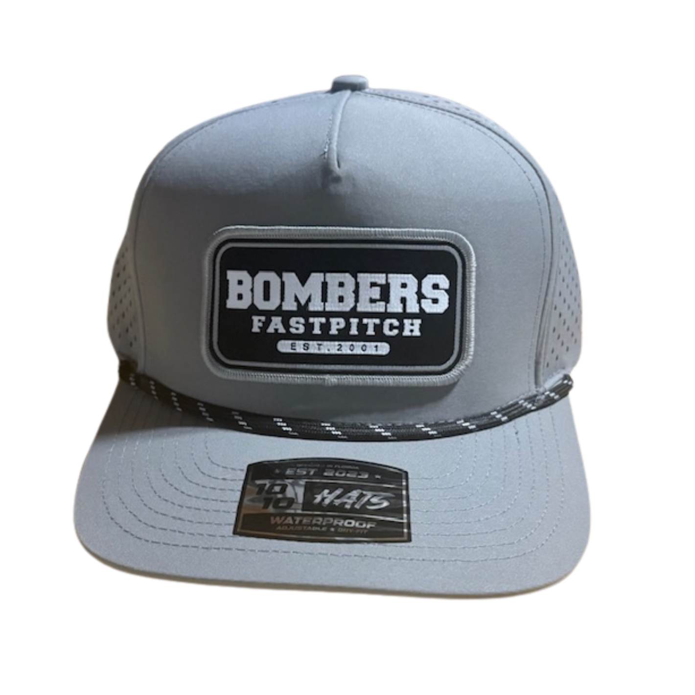 BFP 5-Panel Grey Rope / Black Patch Hat