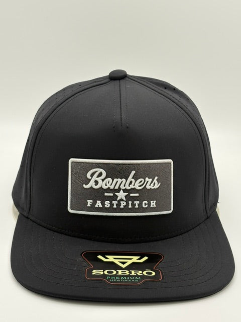 33 - BOMBER COLLECTION SOBRO HAT - BLACK / BLACK PATCH UVDTF RUBBER PATCH