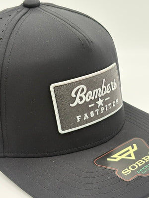 33 - BOMBER COLLECTION SOBRO HAT - BLACK / BLACK PATCH UVDTF RUBBER PATCH