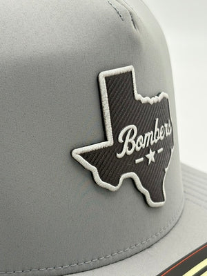 33 - BOMBER COLLECTION SOBRO HAT - GREY / BLACK TEXAS UVDTF RUBBER PATCH