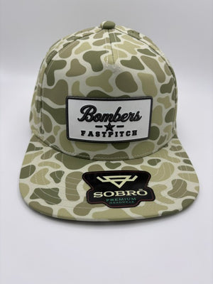 33 - CAMO COLLECTION SOBRO HAT - WT/BLK BOMBERS FP UVDTF RUBBER PATCH