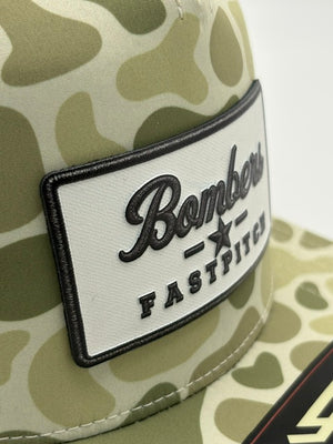 33 - CAMO COLLECTION SOBRO HAT - WT/BLK BOMBERS FP UVDTF RUBBER PATCH