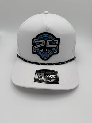 BFP 5-PANEL WHITE / BLK 25th ANNIVERSARY HAT