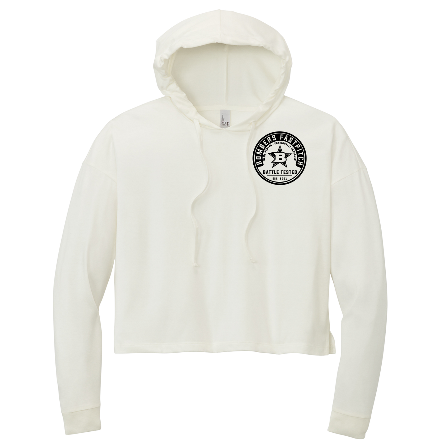 BFP WOMENS MIDI LS HOODIE - BATTLE TESTED LOGO