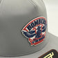 33 - BOMBER COLLECTION SOBRO HAT - GREY/ BLUE-RED EAGLE PATCH UVDTF RUBBER PATCH